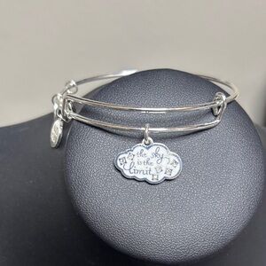 Alex and Ani Silver Bangle Bracelet with Cloud Charm The Sky Is The Limit